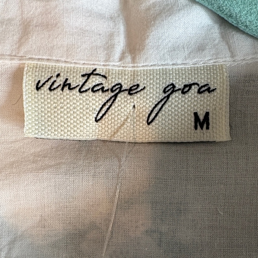 Vintage Goa Women’s White Embroidered Western Button Down Shirt NWT Medium - Picture 7 of 11
